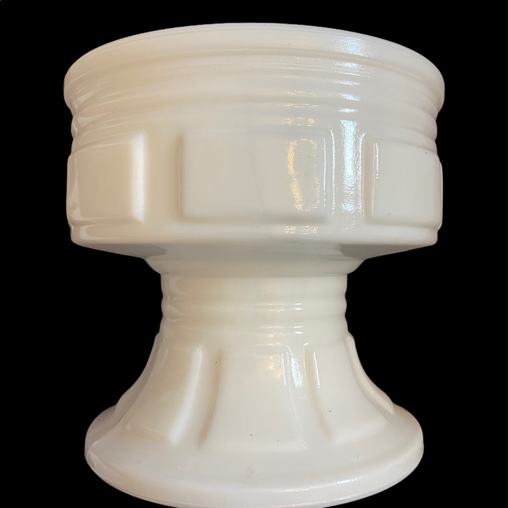 Vintage Art Deco milk glass decorative bowl